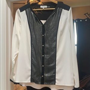 Calvin Klein button up blouse